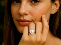 5 Carat Round Lab Grown IGI G/VS1 Diamond Solitaire Ring in 10K Yellow Gold