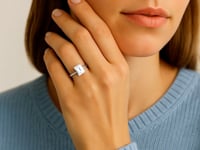 3 Carat Emerald Lab Grown IGI G/VS1 Diamond Solitaire Ring in 10K White Gold