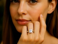 5 Carat Princess Lab Grown IGI G/VS1 Diamond Solitaire Ring in 10K Yellow Gold