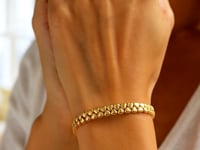 14K Yellow Gold Sweetheart Link Bracelet (7.00 mm)