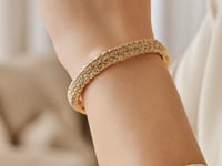 14k Yellow Gold High Polish Thick Braided Bracelet  (8.80 mm)