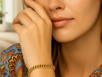 14K Yellow Gold Petite Faceted Cuban Link Chain Bracelet (4.50 mm)