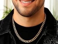 14k Yellow Gold Solid Curb Chain (7.00 mm)