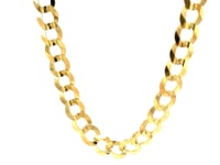 14k Yellow Gold Solid Curb Chain 10.0mm