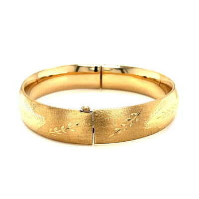 The Classic Floral Cut Bangle 13.5mm