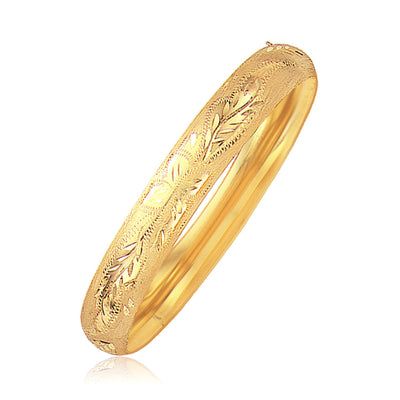 The Classic Floral Cut Bangle 10mm