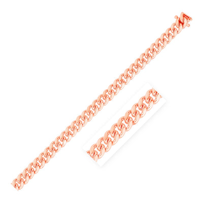 6mm 14k Rose Gold Classic Miami Cuban Solid Chain