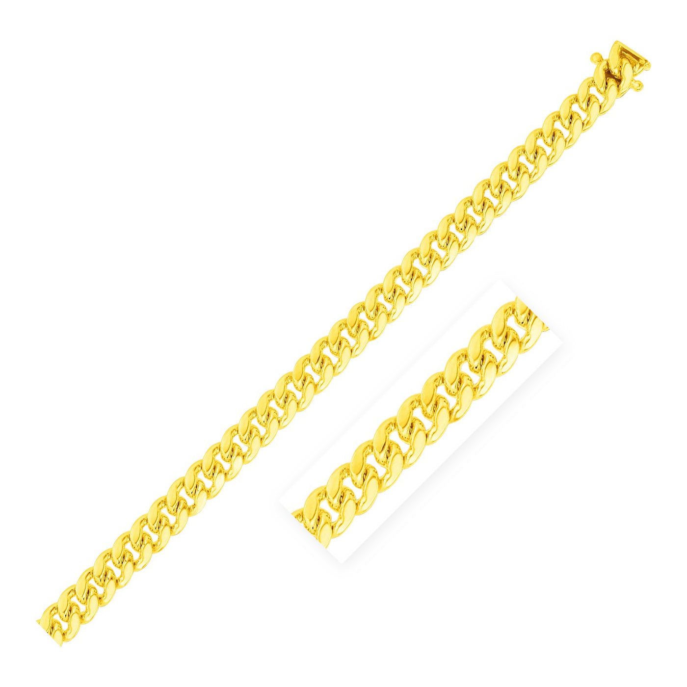 6mm 14k Yellow Gold Classic Miami Cuban Solid Bracelet